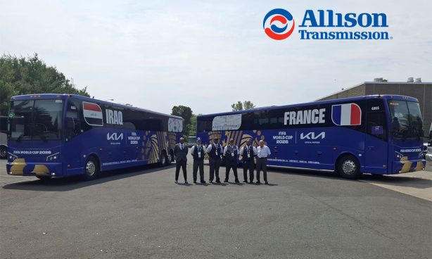 Autocars Van Hool équipés de la boîte de vitesses Allison B 500 pour les équipes de France et d'Irak lors de la Coupe du Monde FIFA 2026